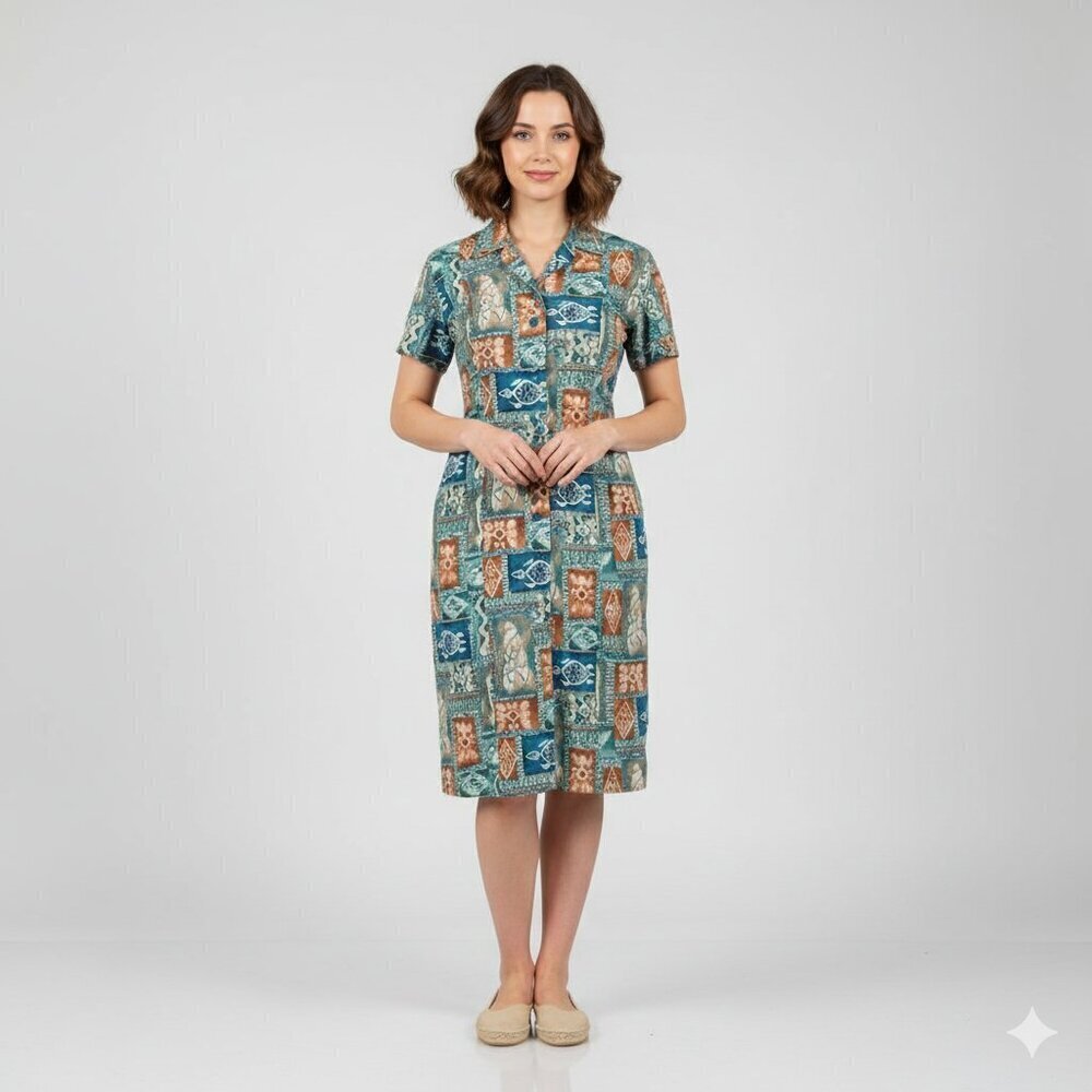 VINTAGE Handmade Hawaiian Pinup Dress size 6